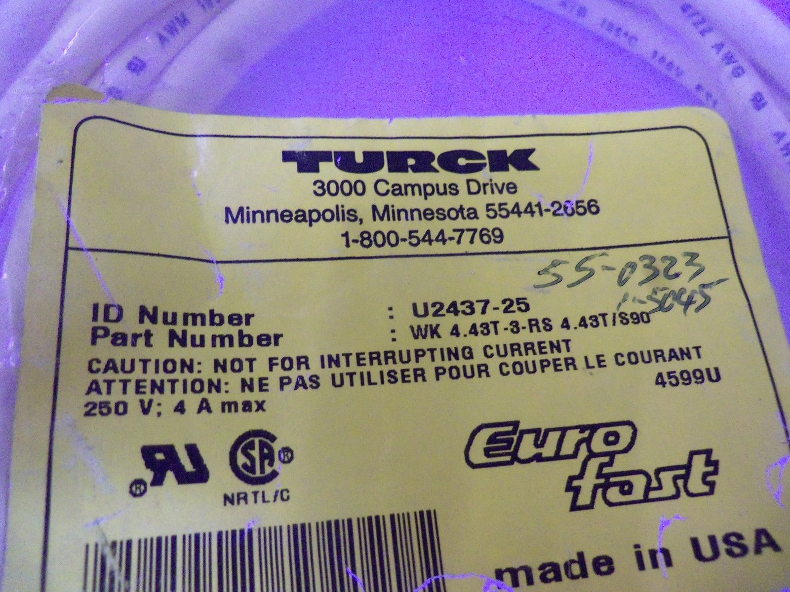 TURCK WK4.43T-3-RS4.43T/S90  NSMP