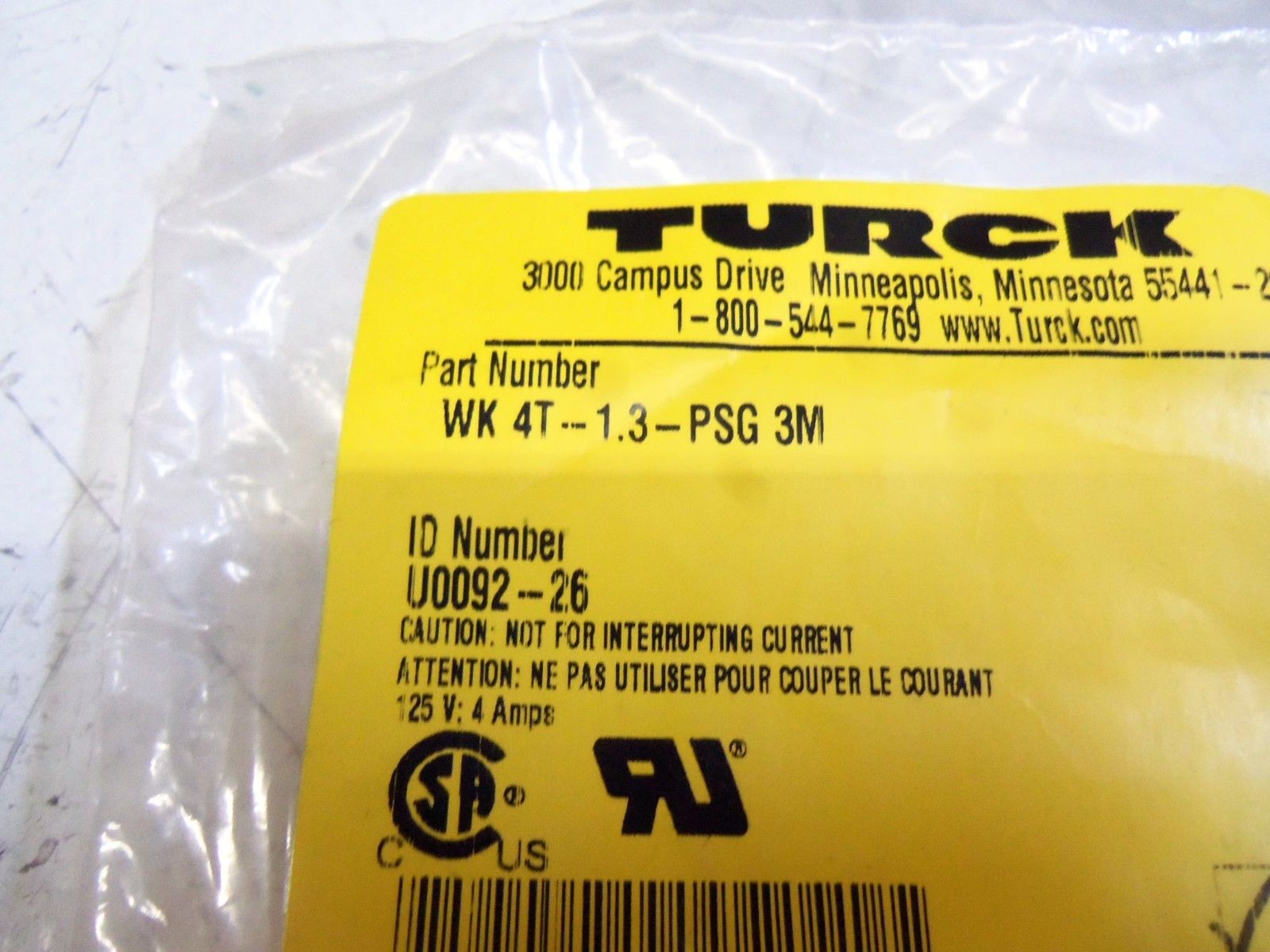 TURCK WK4T-1.3-PSG3M NSMP