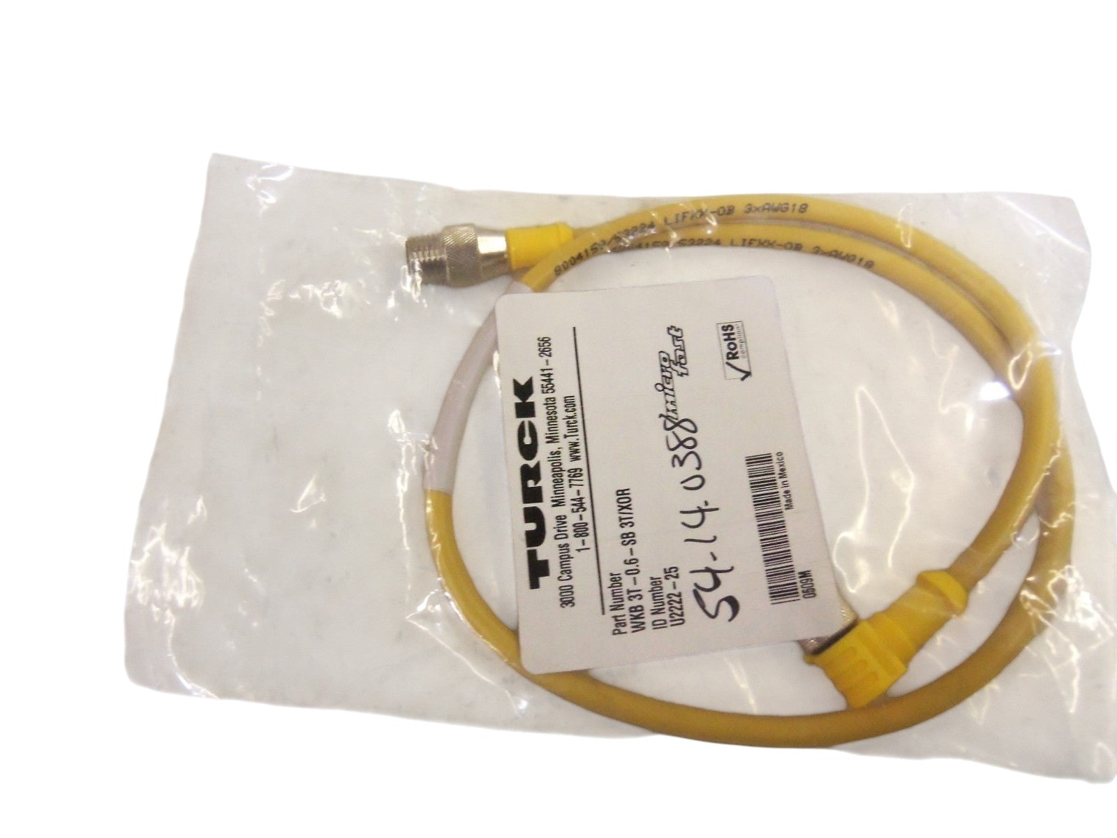 TURCK WKB3T-0.6-SB3T/X0R NSMP