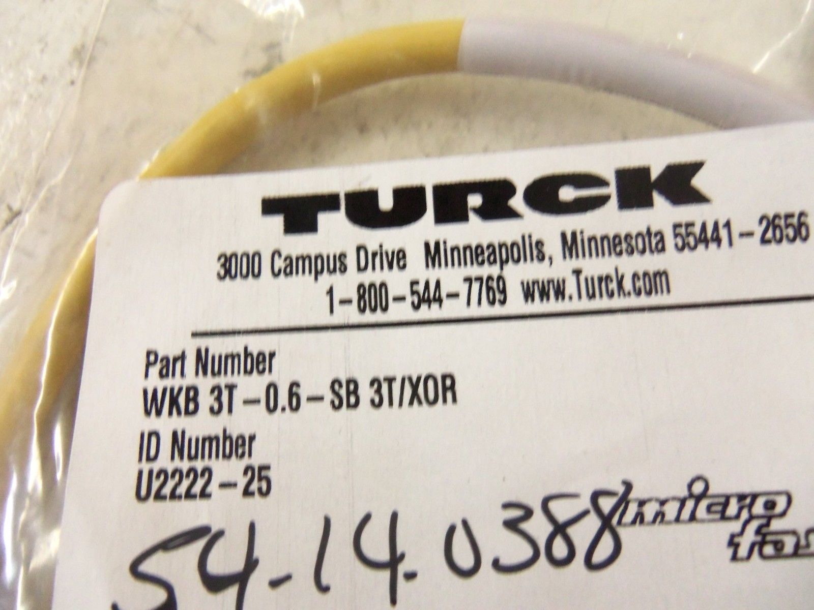TURCK WKB3T-0.6-SB3T/X0R NSMP