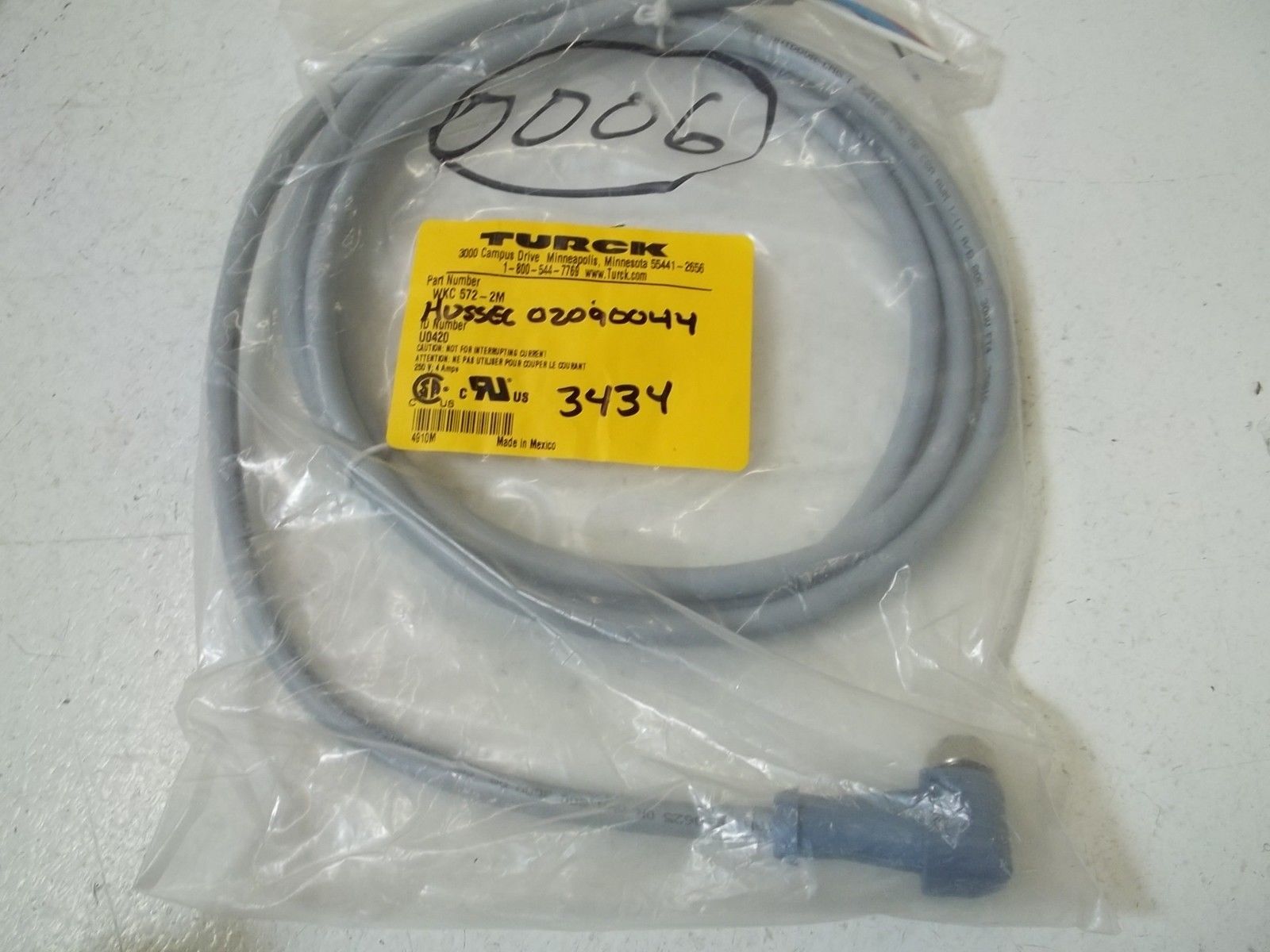 TURCK WKC572-2M CABLE CORDSET NSMP