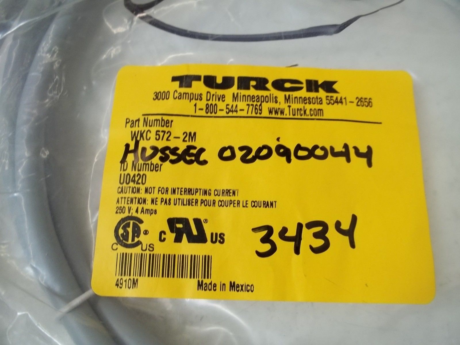 TURCK WKC572-2M CABLE CORDSET NSMP