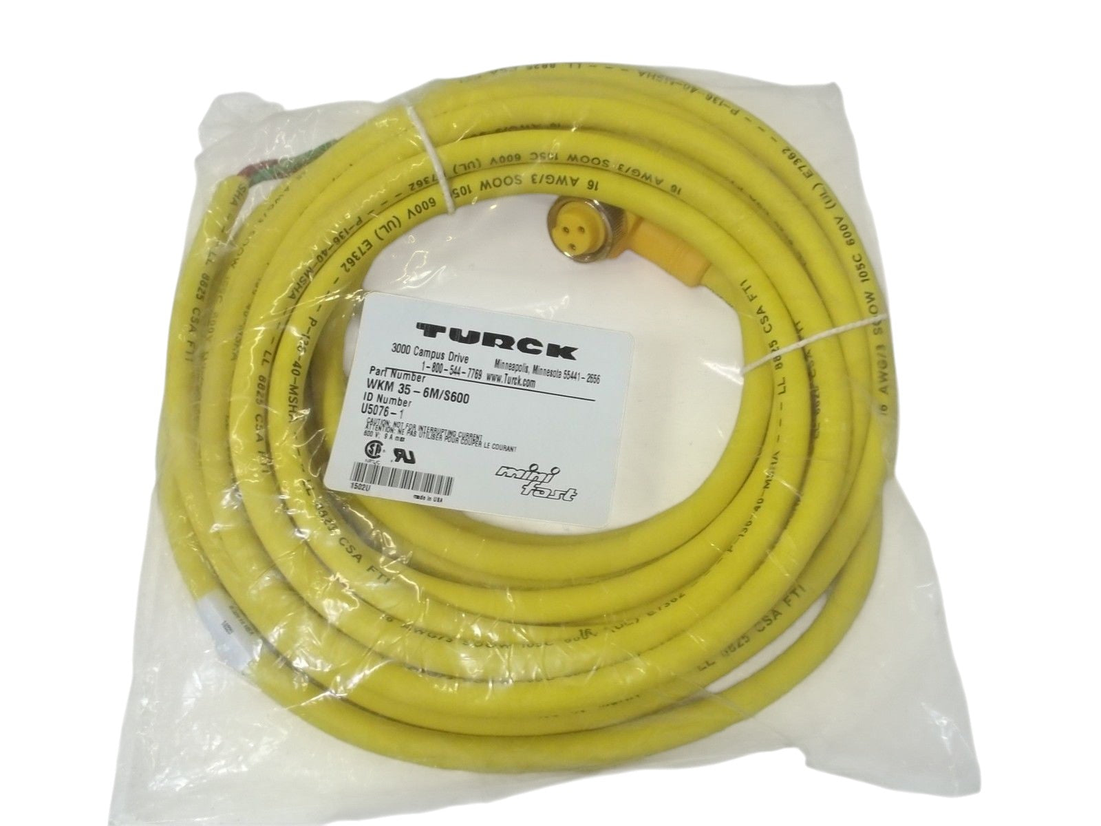 TURCK WKM35-6M/S600 CORDSET NSMP