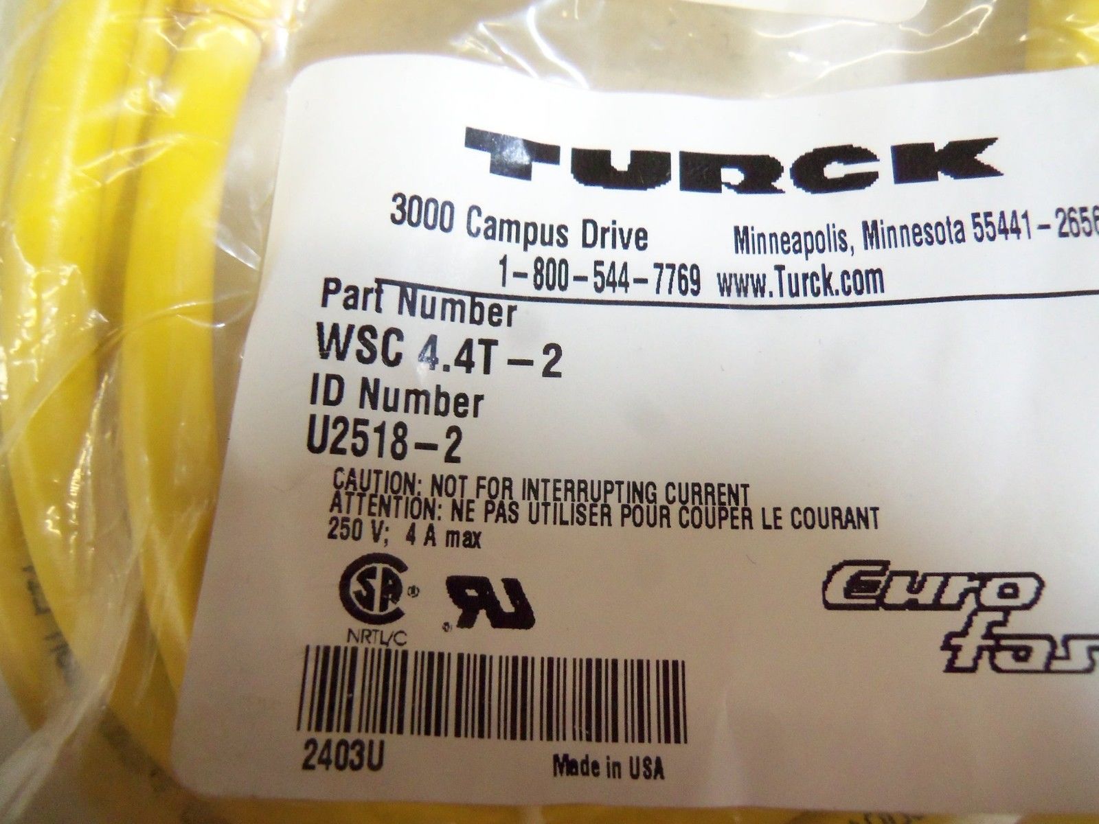 TURCK WSC 4.4T-2 NSMP