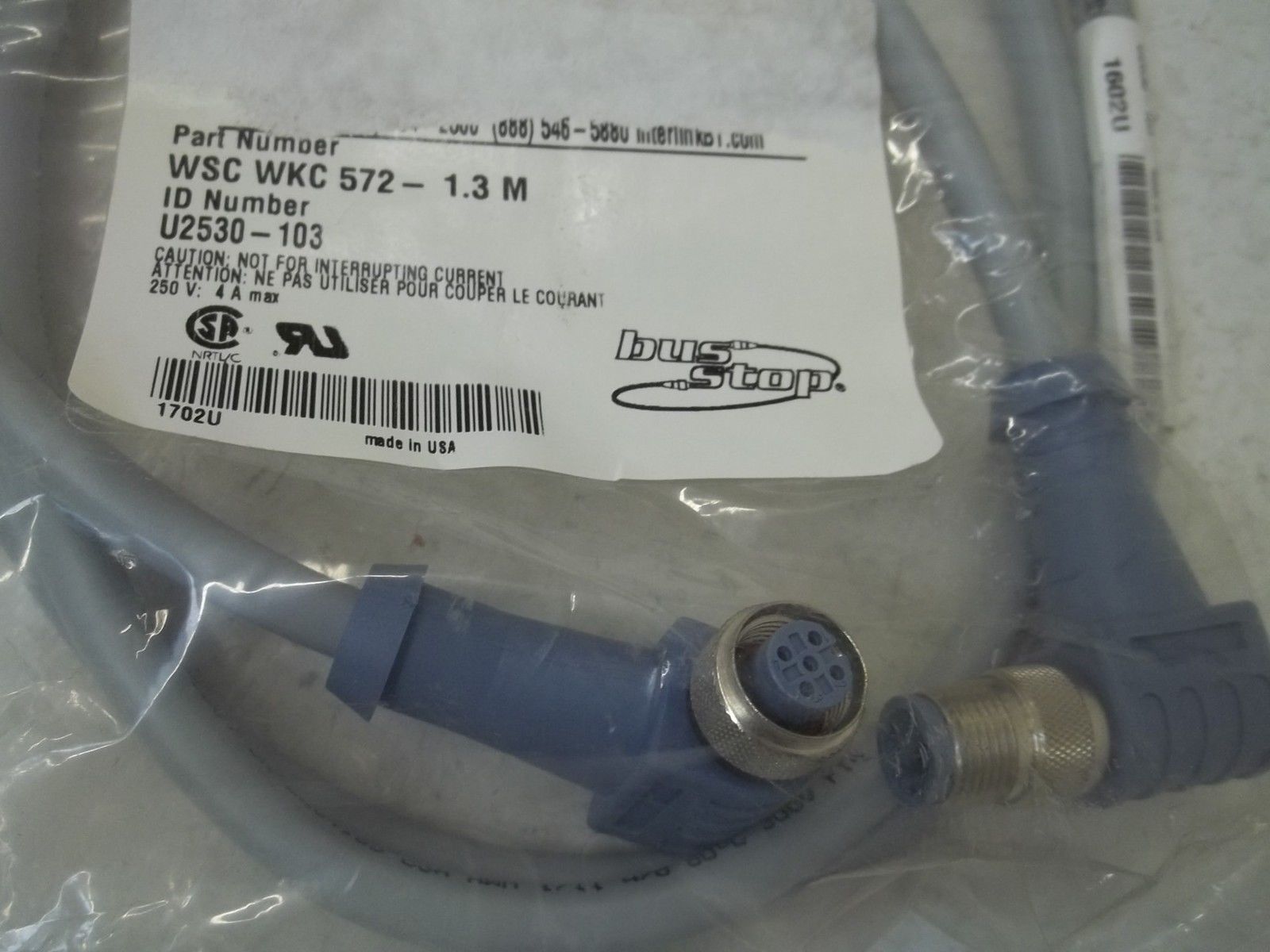 TURCK WSCWKC572-1.3M NETWORK EUROFAST NSMP
