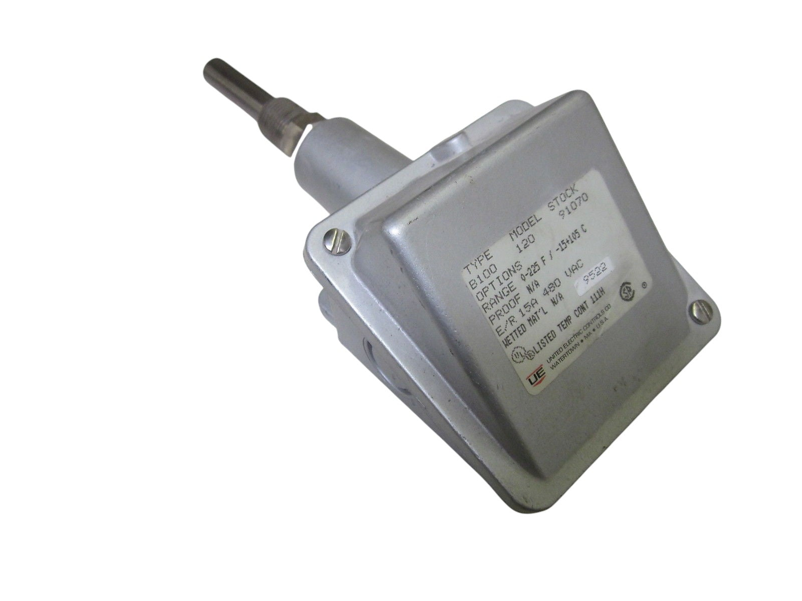 UNITED ELECTRIC B100-120-91070 TEMPERATURE CONTROL NSNP