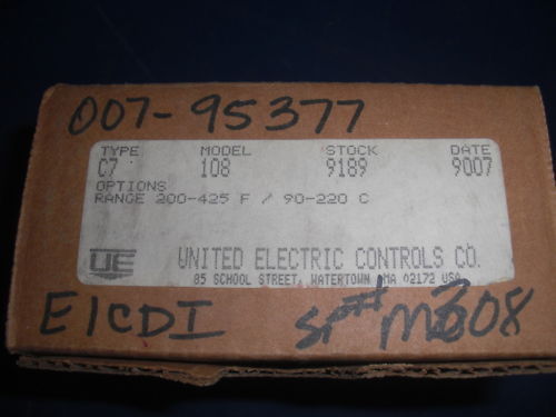 UNITED ELECTRIC C7-108 9189 *NEW*