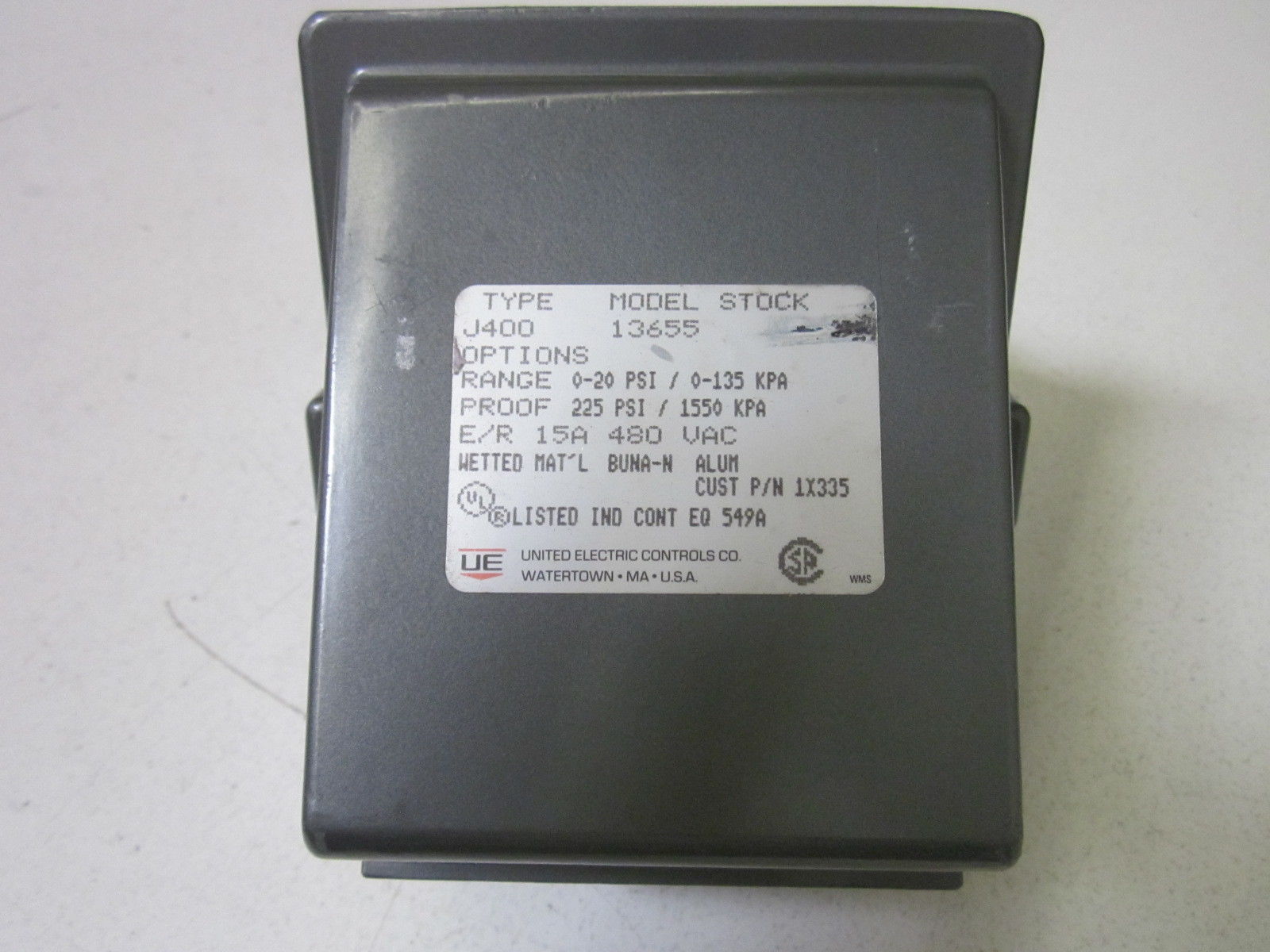 UNITED ELECTRIC J400-13655 NSNP