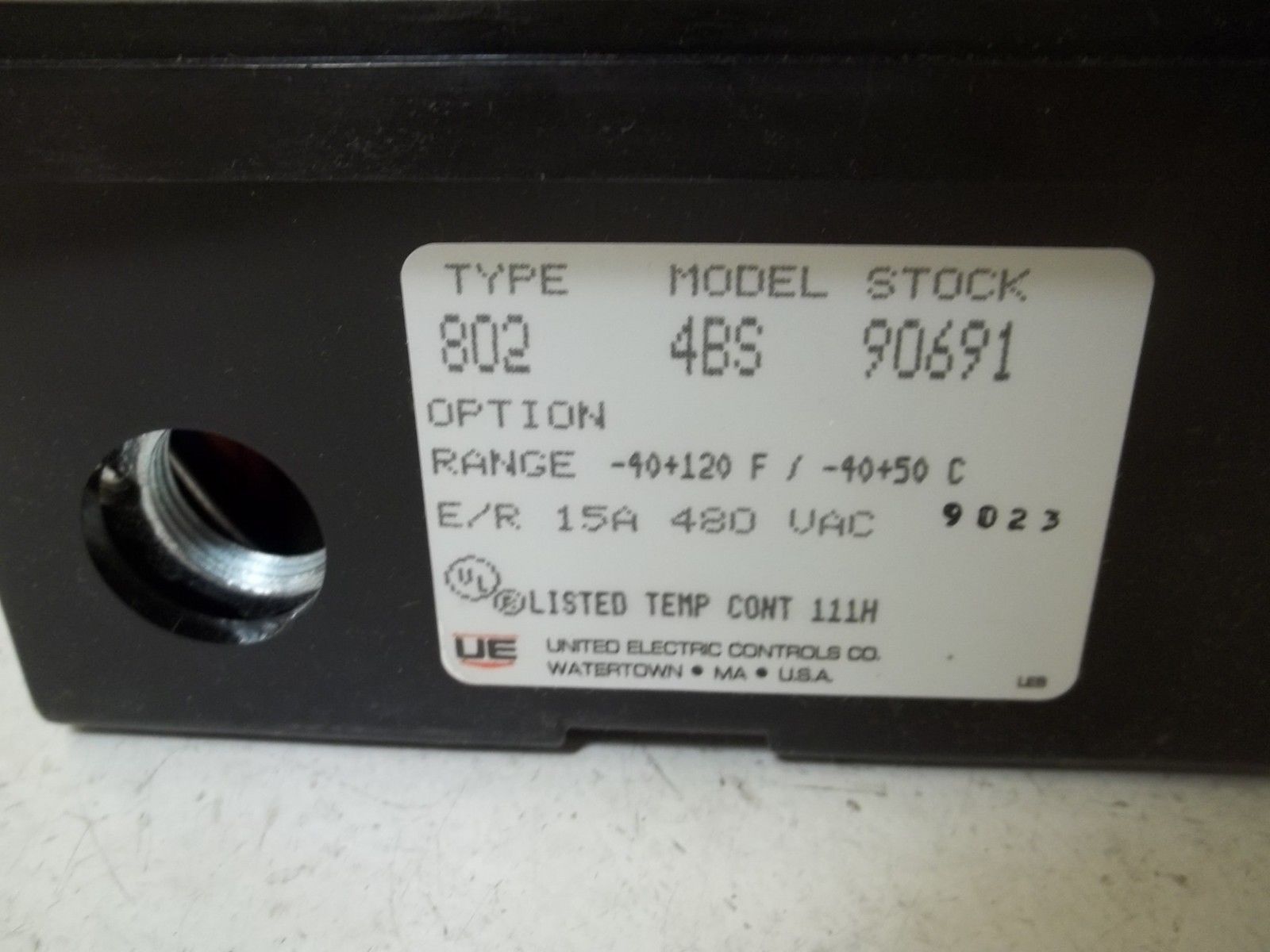 UNITED ELECTRIC 802-4BS TEMPERATURE CONTROLLER NSMP