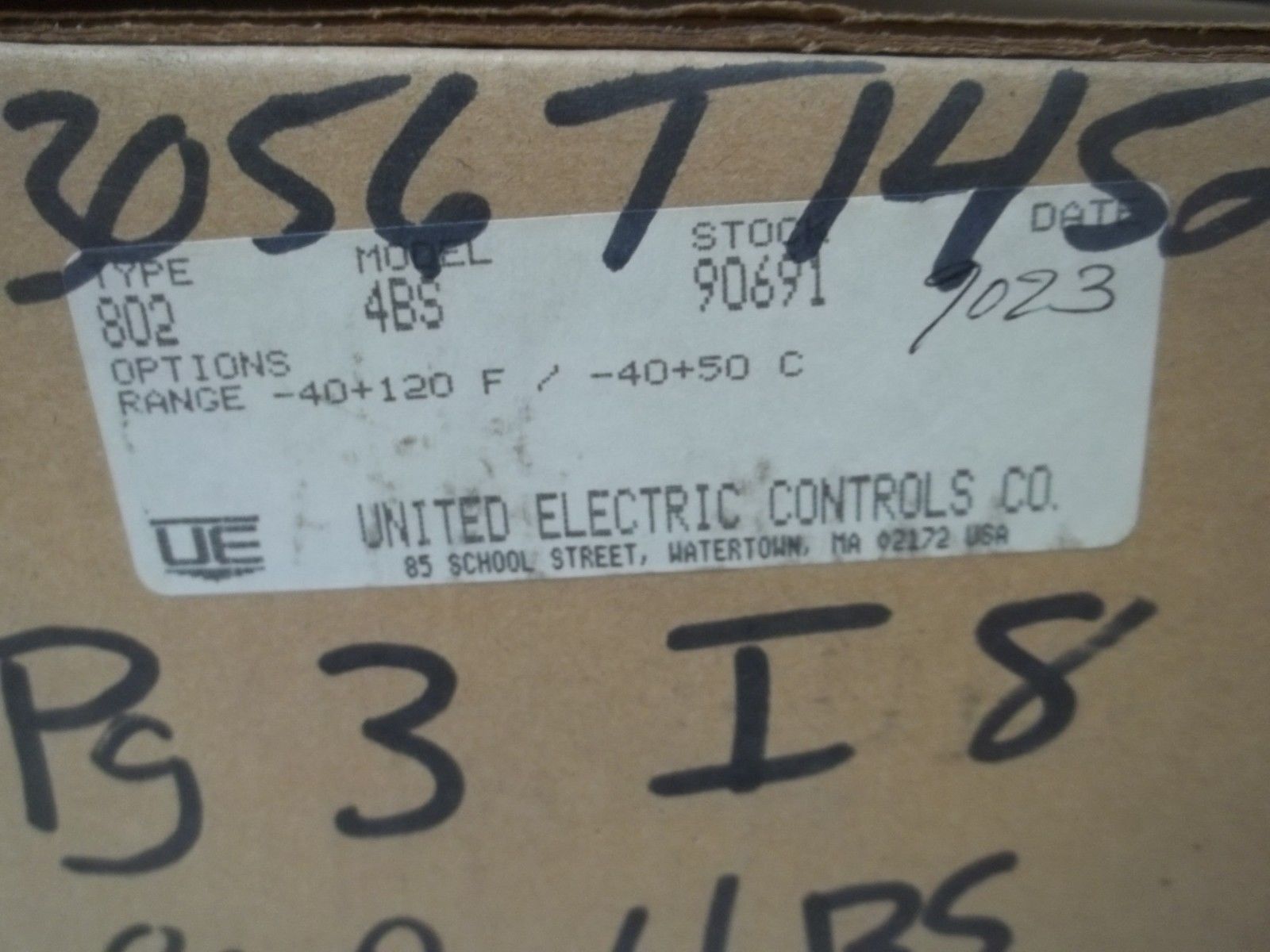 UNITED ELECTRIC 802-4BS TEMPERATURE CONTROLLER NSMP