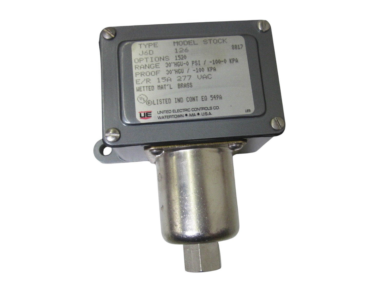 UNITED ELECTRIC 126 J6D-126 NSMP