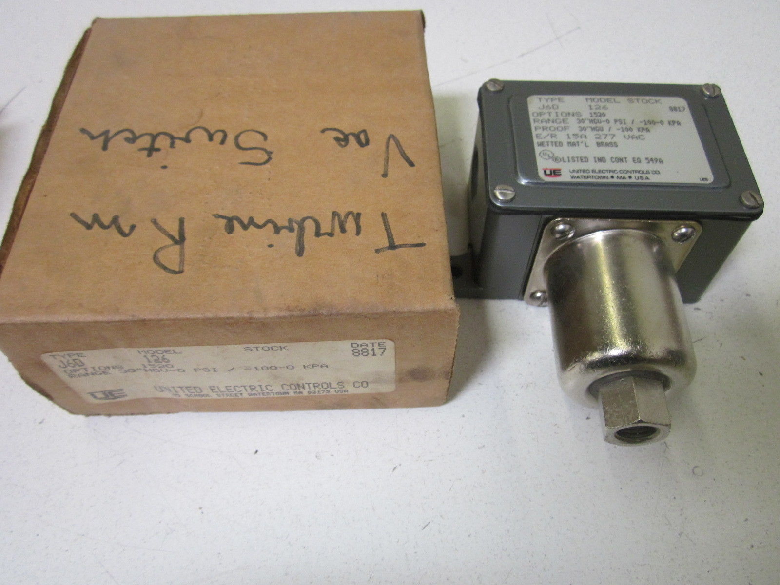 UNITED ELECTRIC 126 J6D-126 NSMP