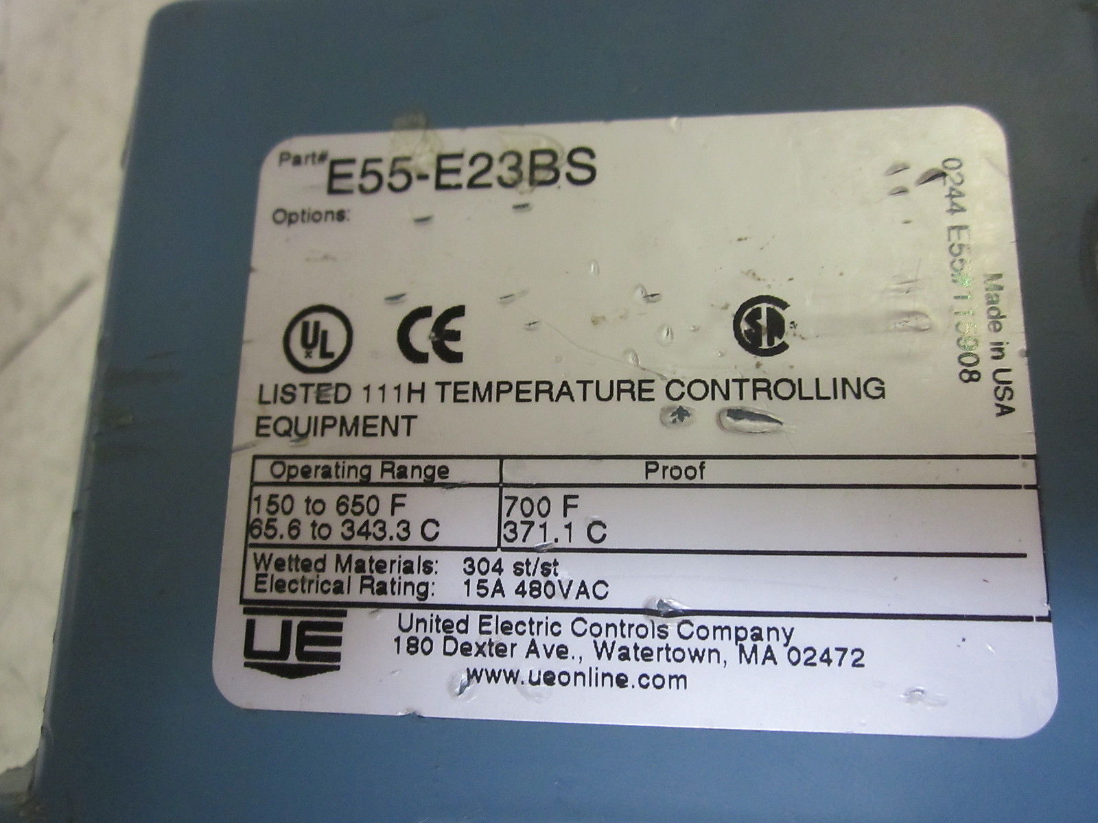 UNITED ELECTRIC E55-E23BS (ENCLOSURE ONLY) UNMP