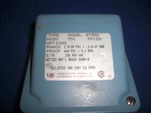 UNITED ELECTRIC H100-700 95122 *USED*