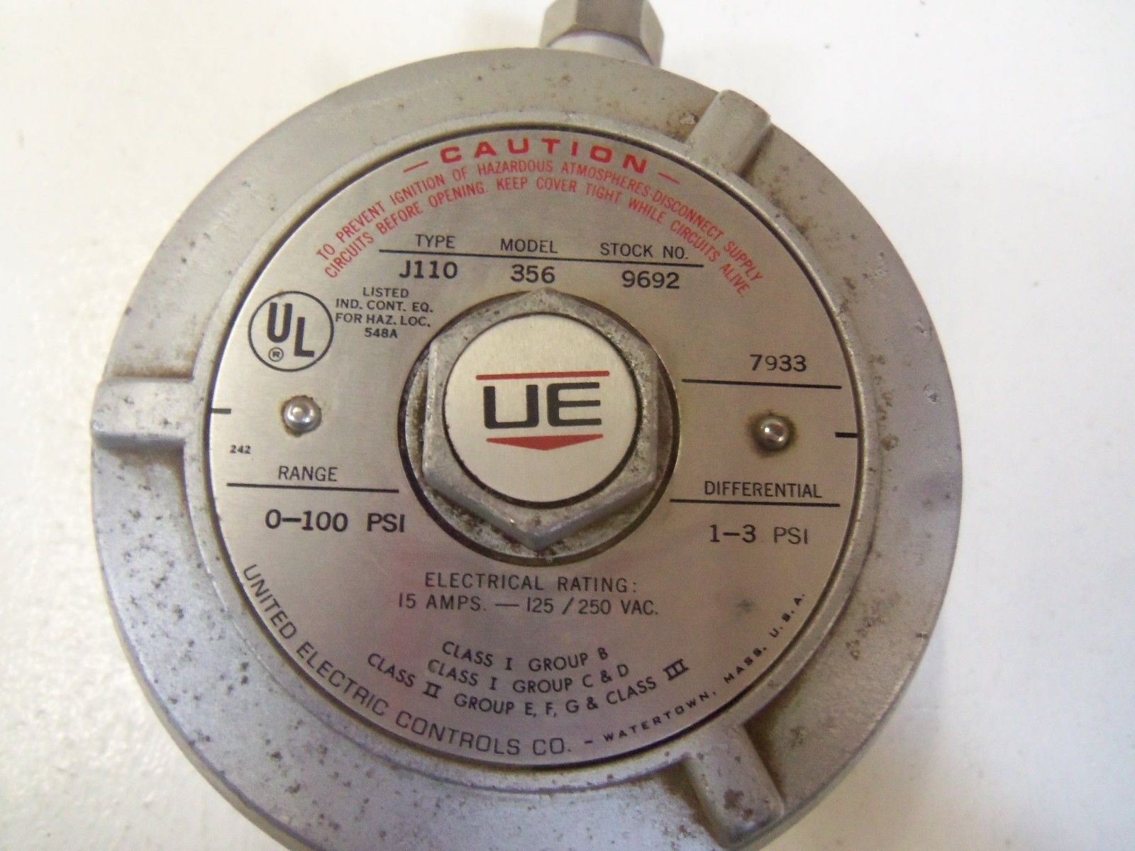 UNITED ELECTRIC J110-356 UNMP