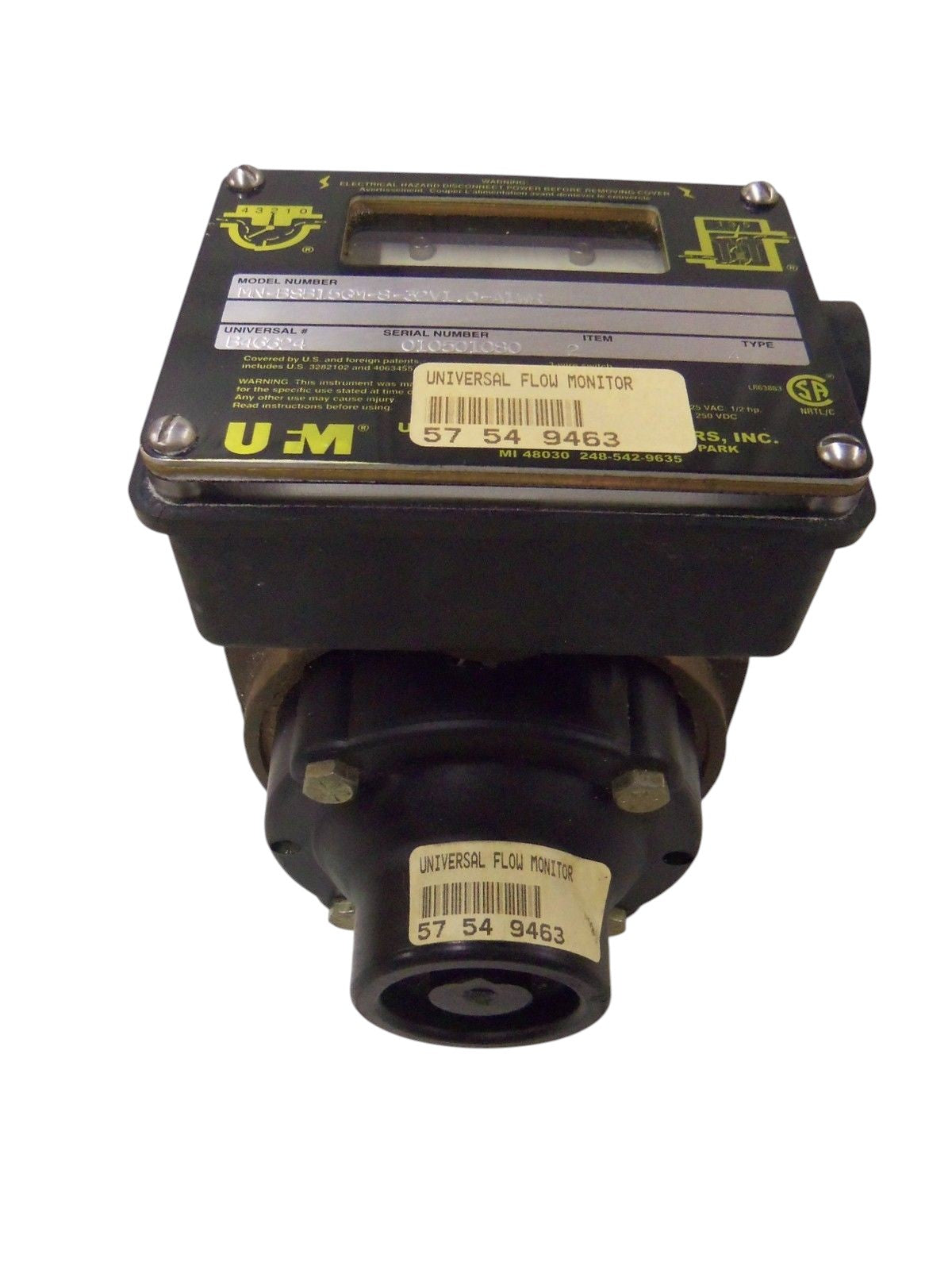 UNIVERSAL FLOW MONITOR MN-BSB15GM-8-32V1.0-A1WR FLOW METER NSNP
