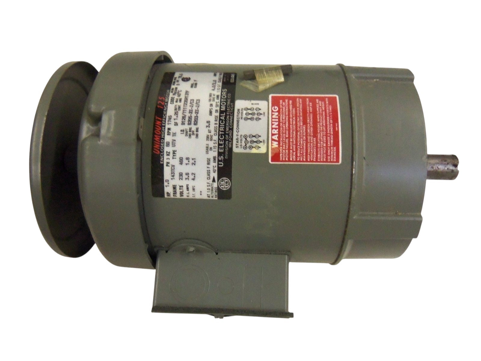 US ELECTRICAL MOTORS UNIMOUNT 12S B126/T11T235E137F MOTOR 1 HP 1745 RPM UNMP