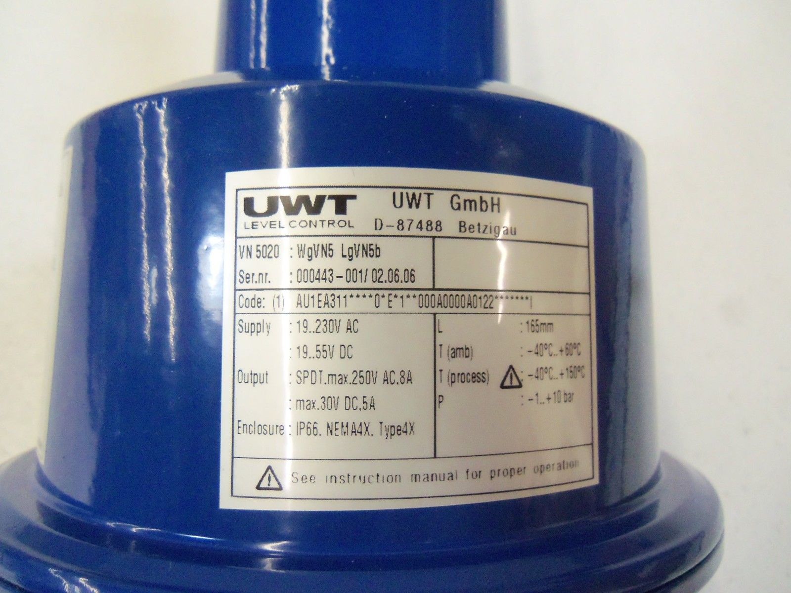 UWT TUNNING FORK SWITCH VN5020 NSNP
