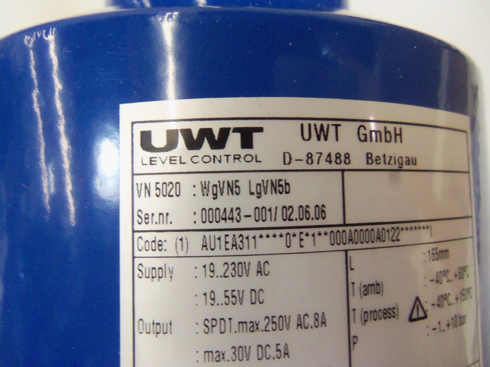 UWT TUNNING FORK SWITCH VN5020 NSNP