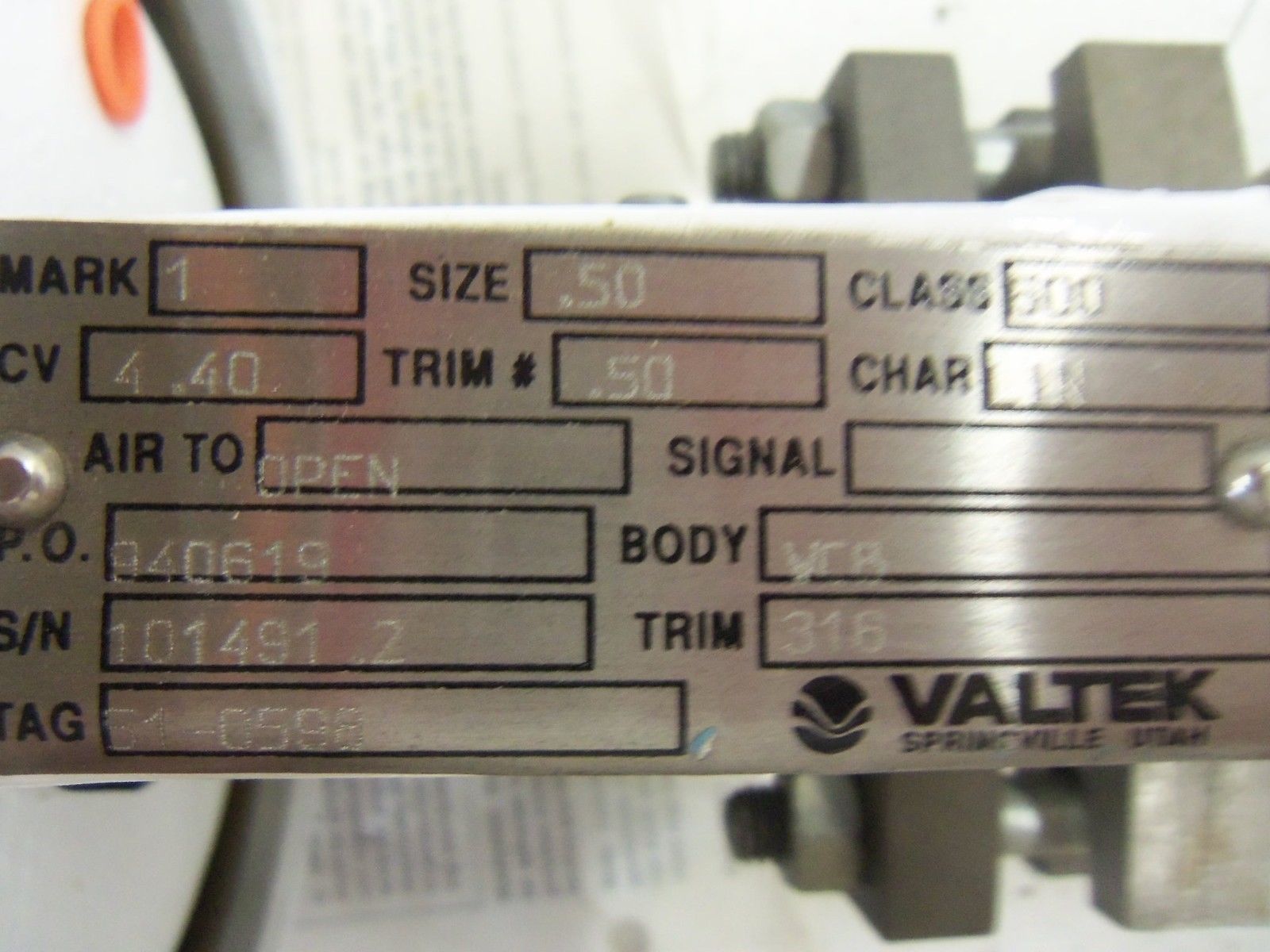 VALTEK WCB-316 VALVE NSNP