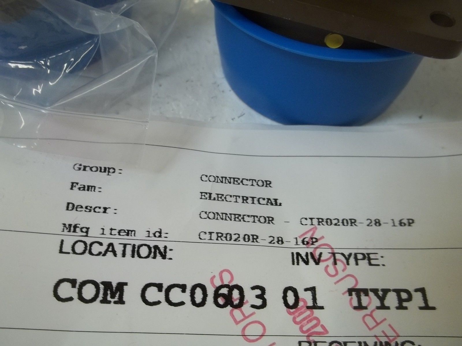 VEAM CIR020R-28-16P CONNECTOR NSNP