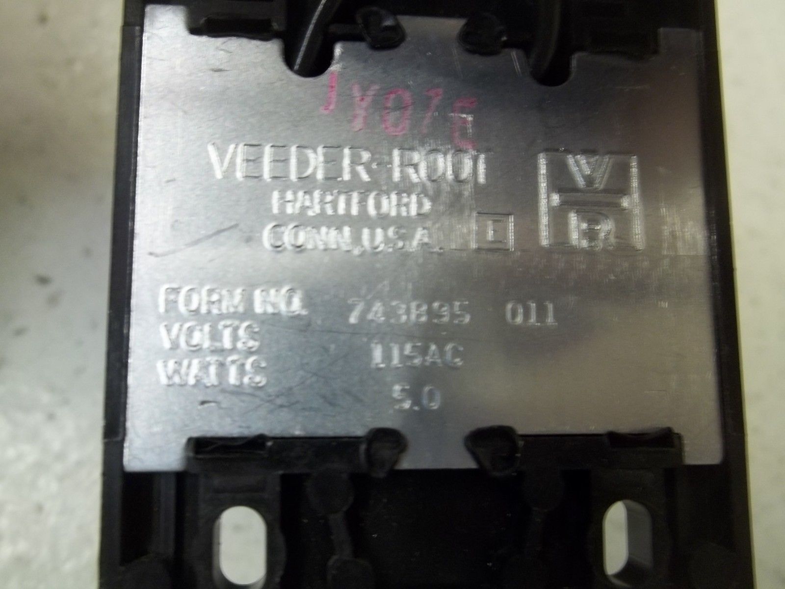 VEEDER-ROOT 743895011 ELECTRIC MANUAL RESET UNMP