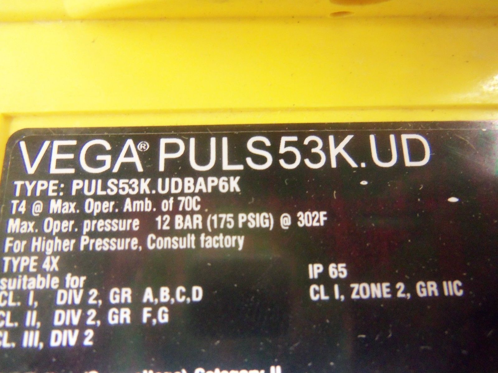 VEGA PULS53K.UDBAP6K FLANGED LEVEL LIMIT SWITCH UNMP