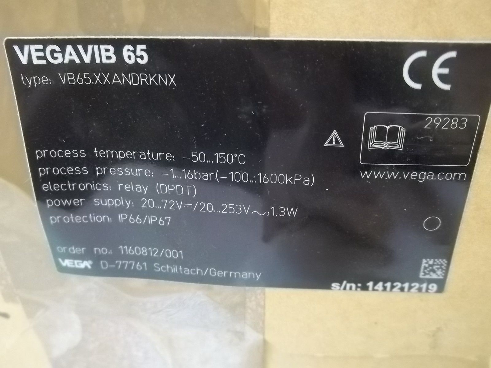 VEGA VB65.XXANDRKNX LEVEL SWITCH NSMP