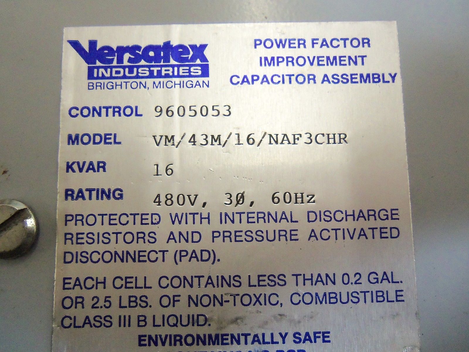 VERSATEX VM/43M/16/NAF3CHR NSMP