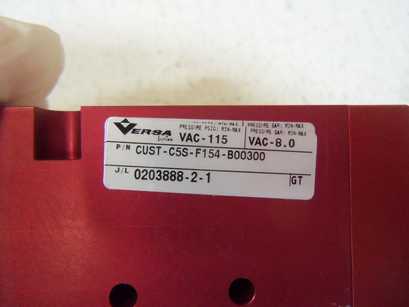 VERSA VALVES CUST-C5S-F154-B00300 (MISSING KNOB)  NSNP
