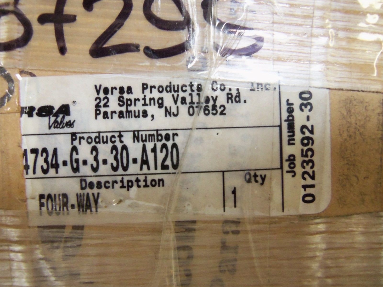 VERSA VXX-4734-G-3-30-120 VALVE NSMP