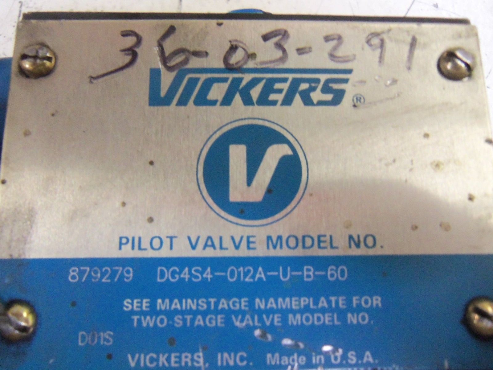 VICKERS DG4S4-012A-U-B-60 VALVE UNMP