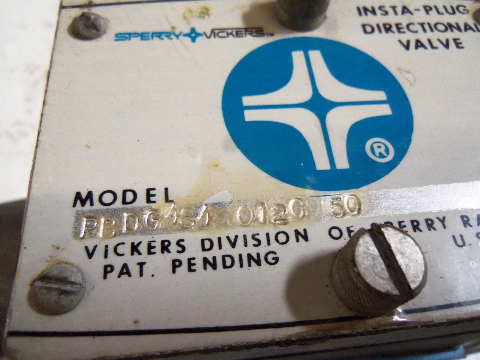 VICKERS PBDG4S4-012C-50 PILOT VALVE UNMP