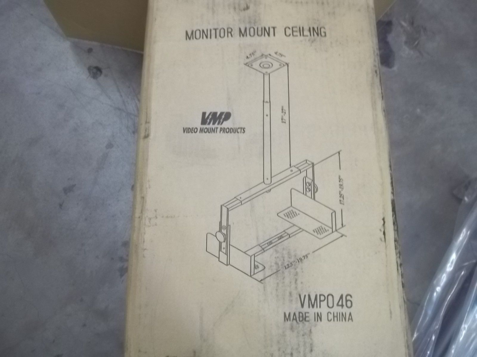 VIDEO MOUNT PRODUCTS VMP046 MONITOR MOUNT CEILING NSMP