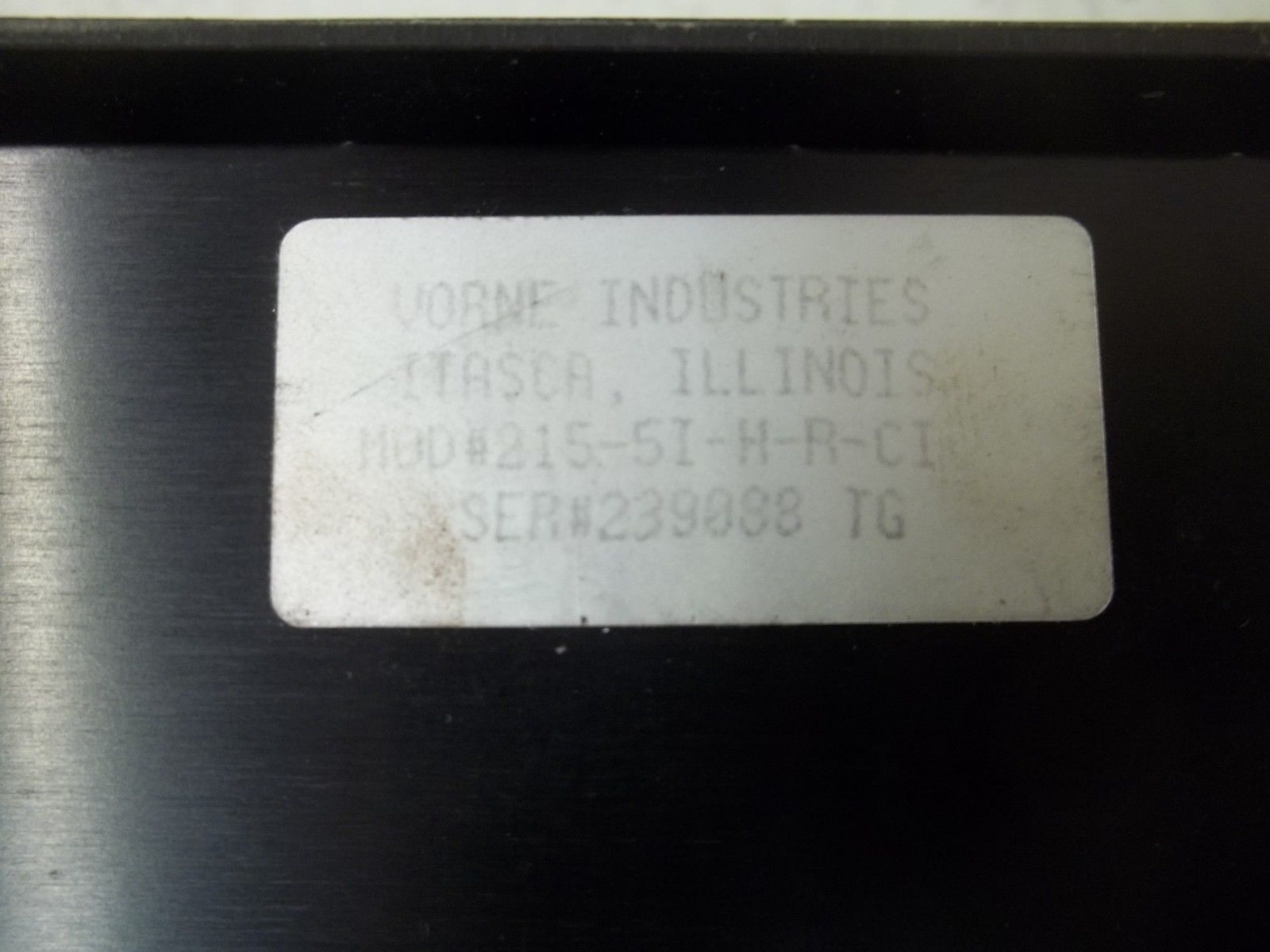 VORNE INDUSTRIES INC. 215-5I-R-CI PRESET COUNTER UNMP