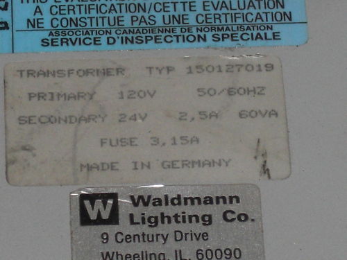 WADMANN LIGHTING TRANSFORMER 150127019 *USED*