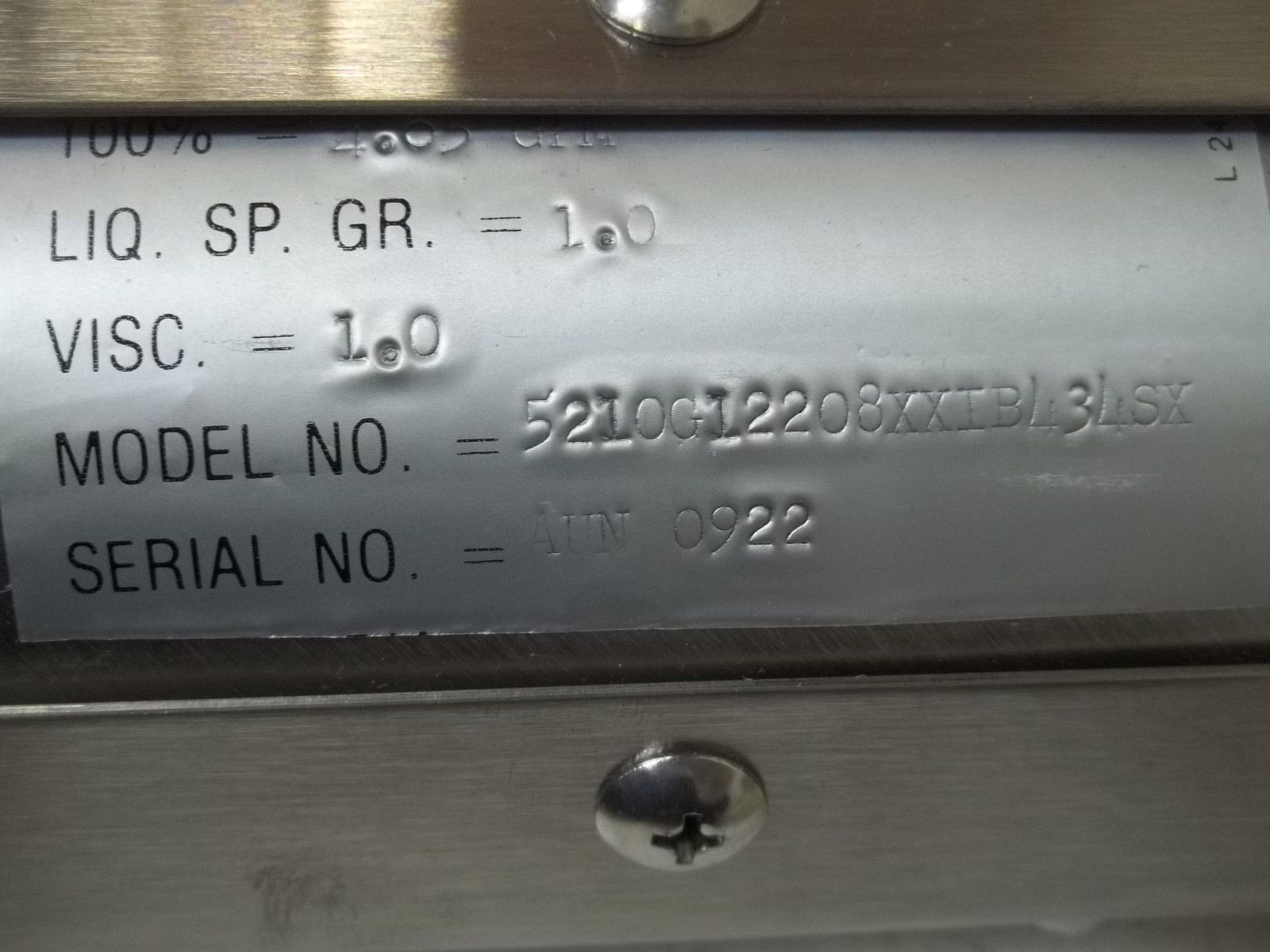 WALLANCE & TERMAN 5210G12208XXIB434SX GLASS TUBE METER  NSNP