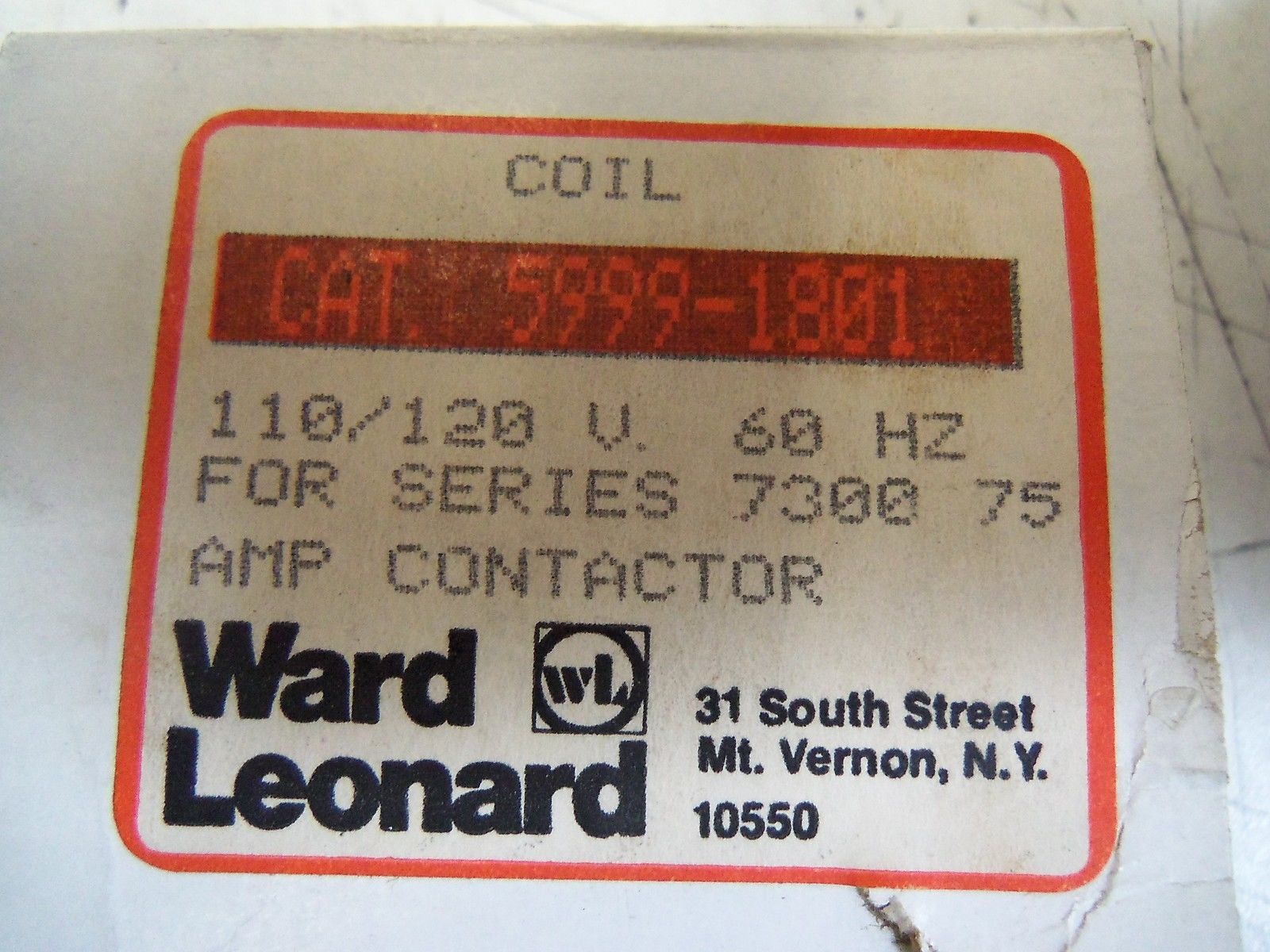 WARD LEONARD 5999-1801 *USED*