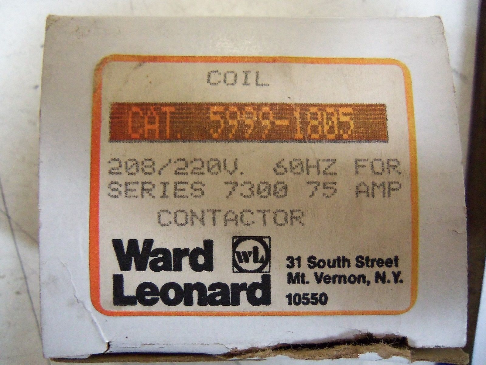 WARD LEONARD 5999-1805 COIL *NEW IN BOX*