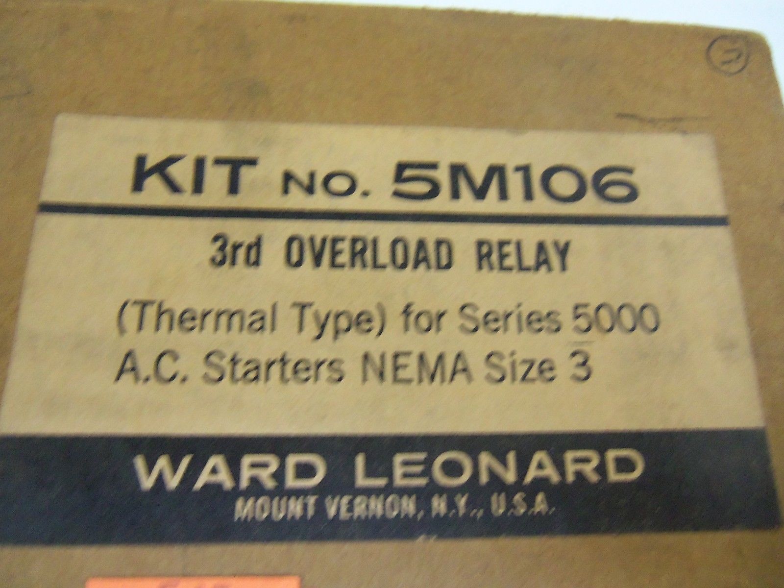 WARD LEONARD KIT 5M106 NSMP