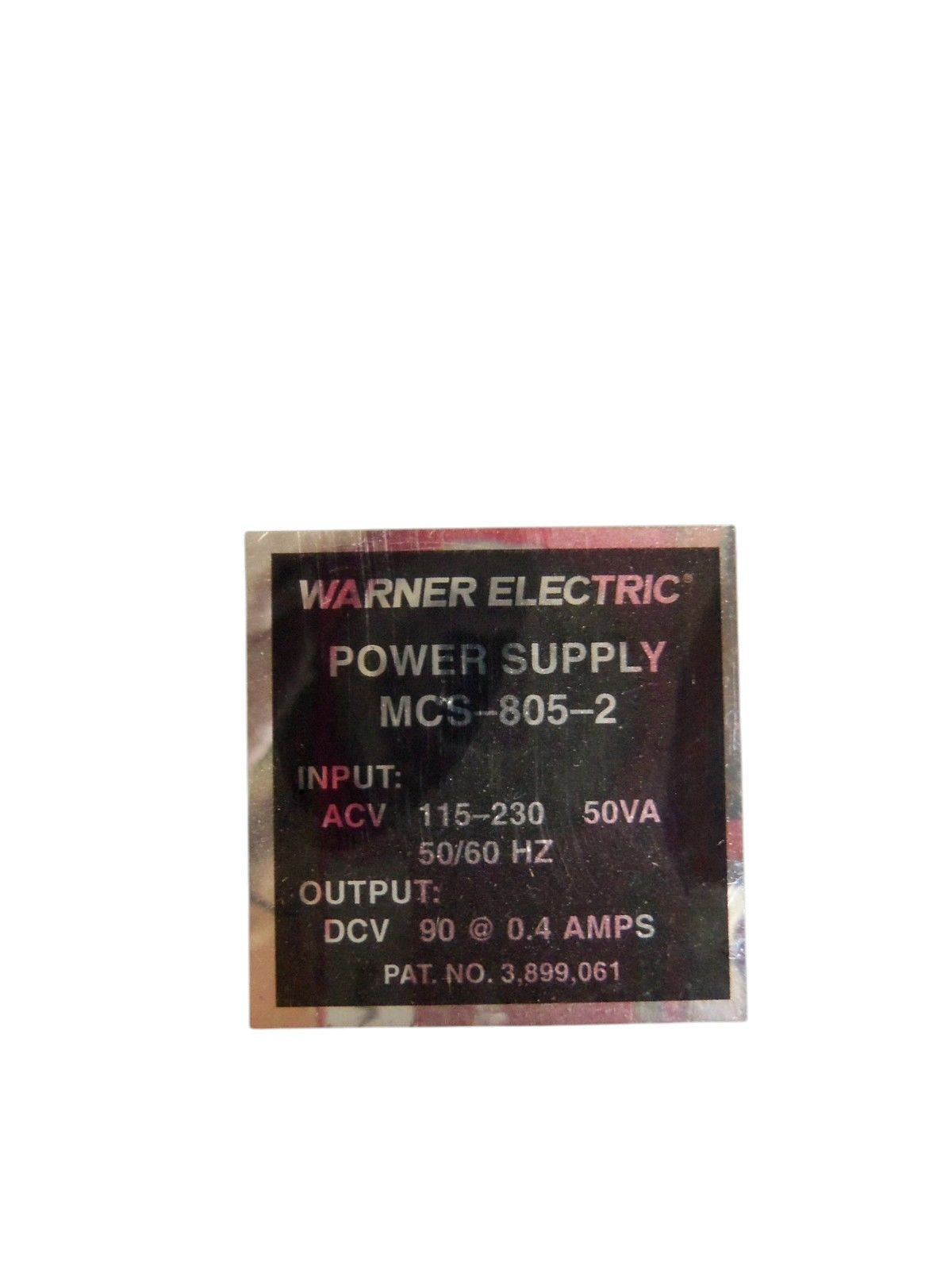 WARNER ELECTRIC MCS-805-2 POWER SUPPLY 115-230V UNMP