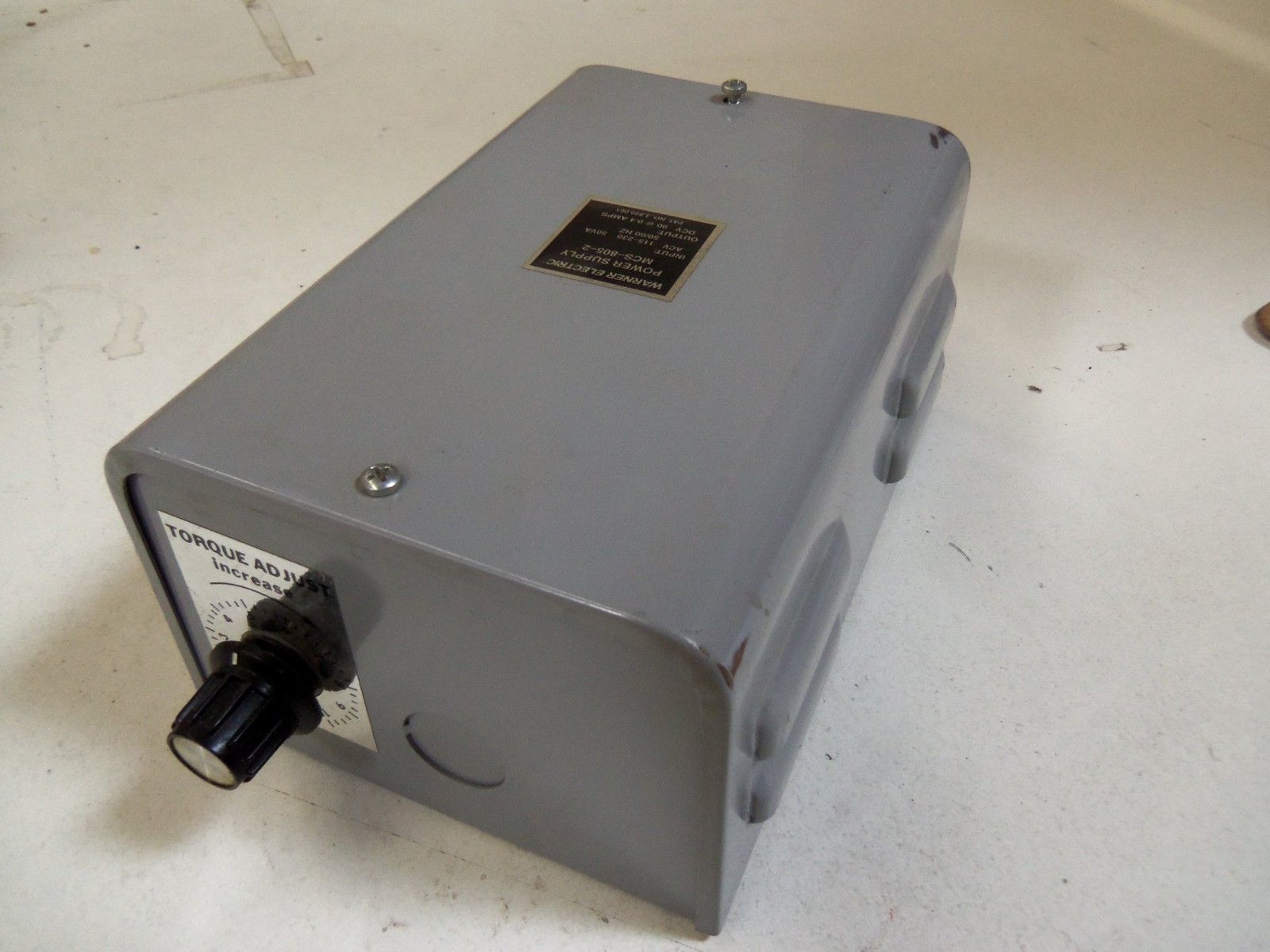 WARNER ELECTRIC MCS-805-2 POWER SUPPLY 115-230V UNMP