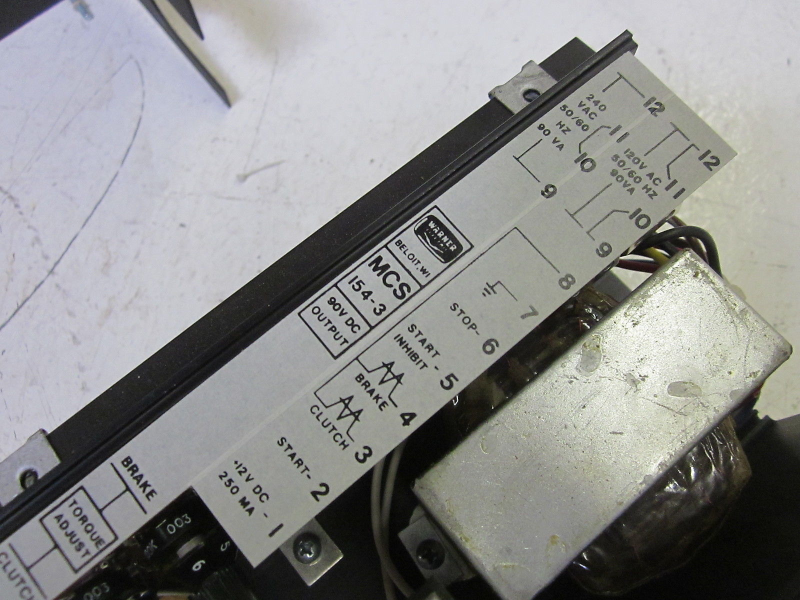 WARNER ELECTRIC MCS 154-3 CLUTCH CONTROL 90VDC OUTPUT UNMP