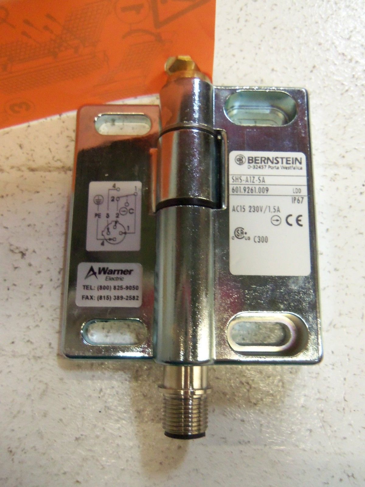 WARNER ELECTRIC SAFETY HINGE SWITCH 601-9261-009 NSMP