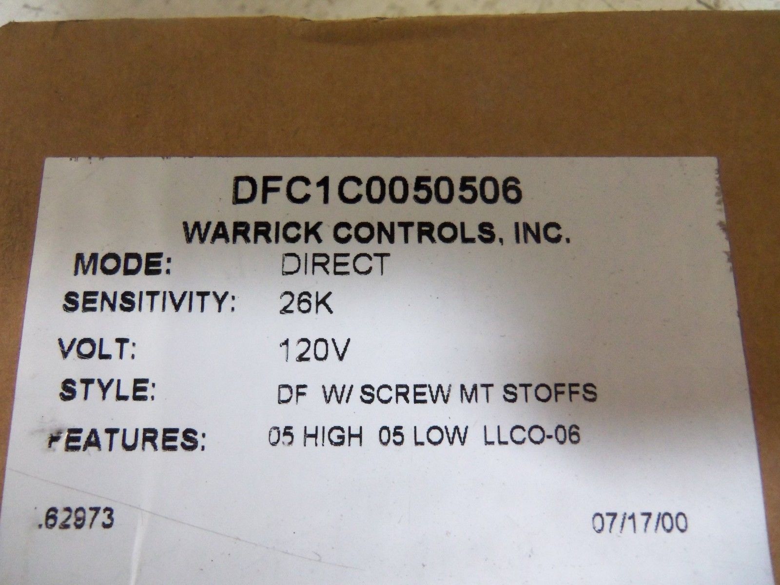 WARRICK DFC1C0050506 CIRCUIT BOARD *NEW IN BOX*