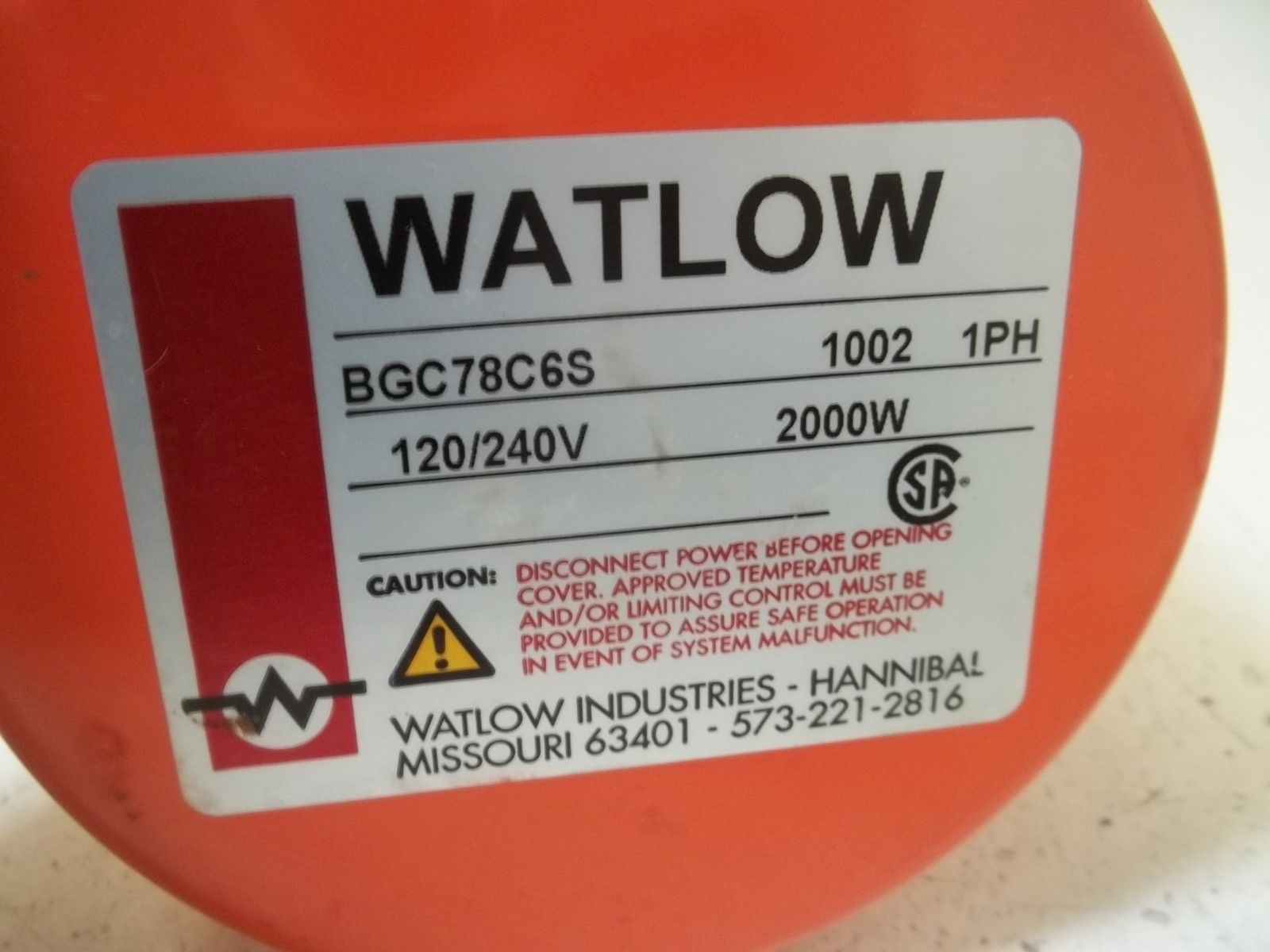 WATLOW BGC78C6S HEATING ELEMENT UNMP