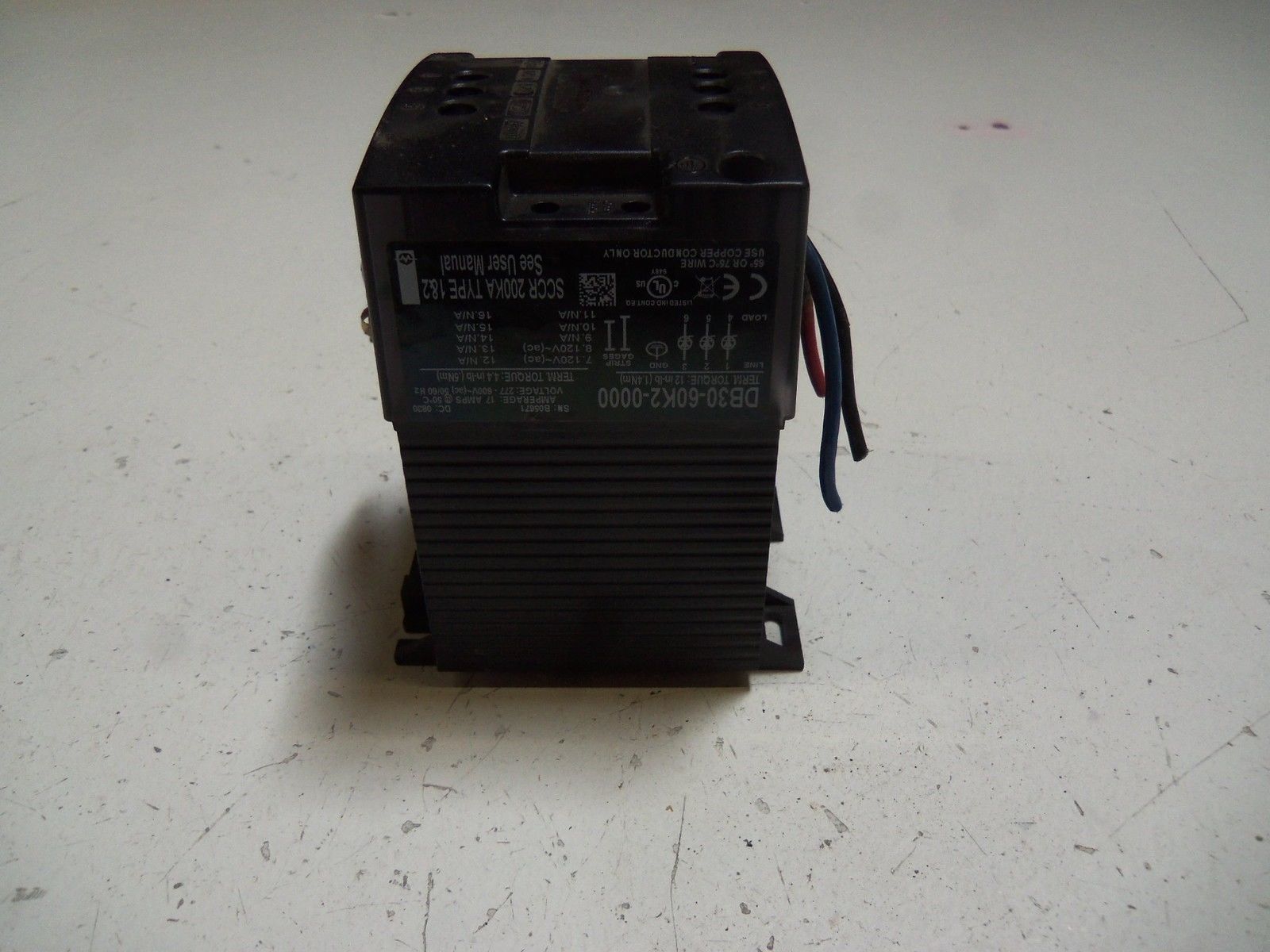 WATLOW DB30-60K2-0000 SOLID STATE POWER CONTROLLER UNMP