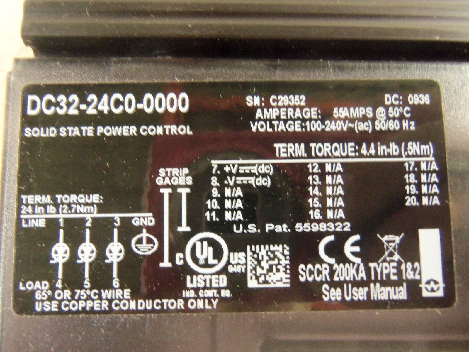 WATLOW DC32-24C0-0000 POWER CONTROLLERS NSMP