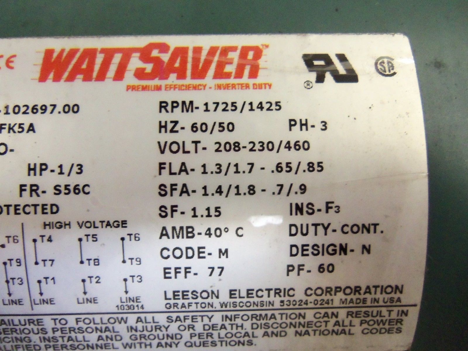 WATT SAVER C4T17FK5A MOTOR NSNP