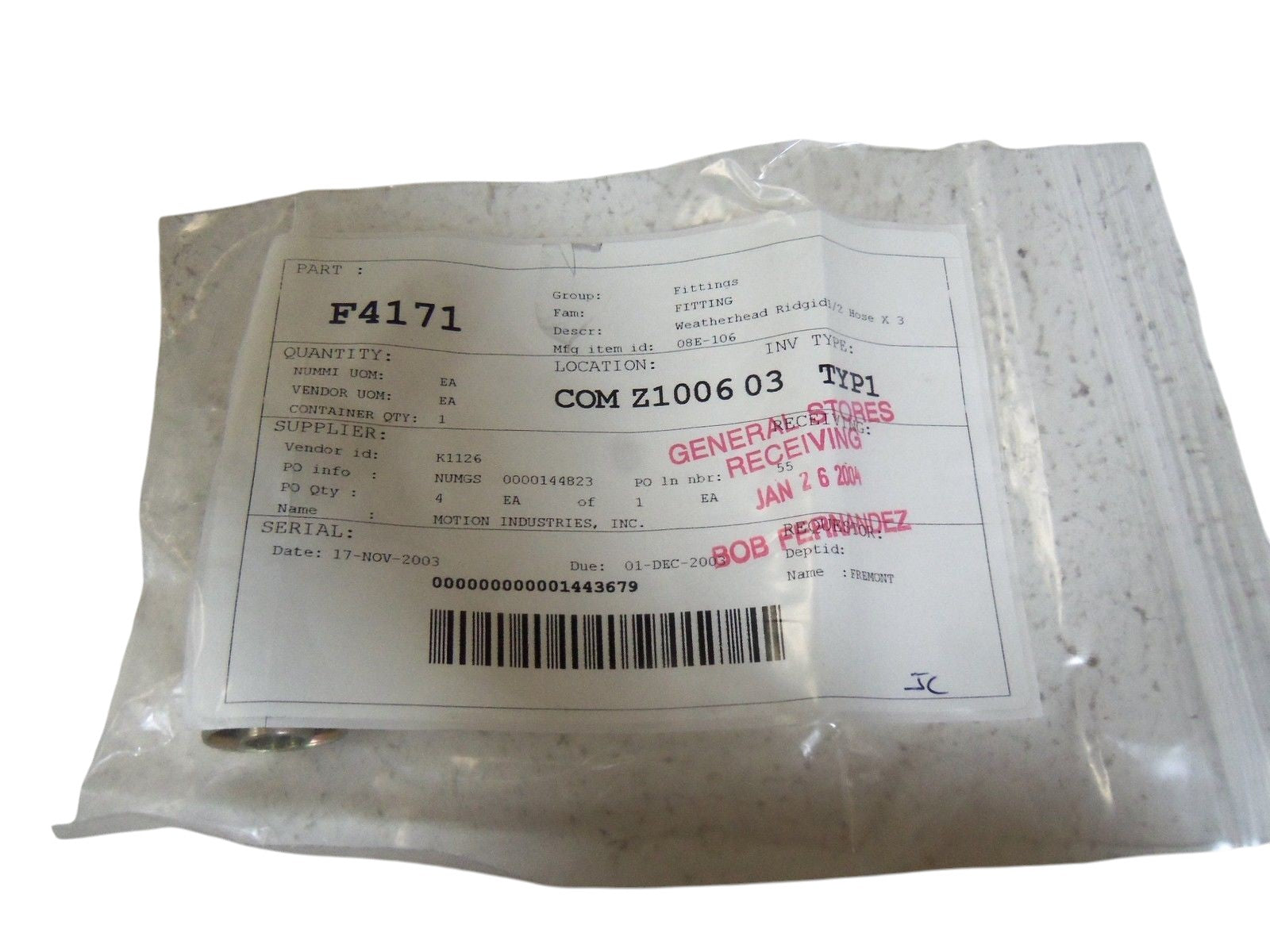 WEATHER HEAD RIDGID 1/2 HOSE X 3 FITTING 08E-106 NSNP